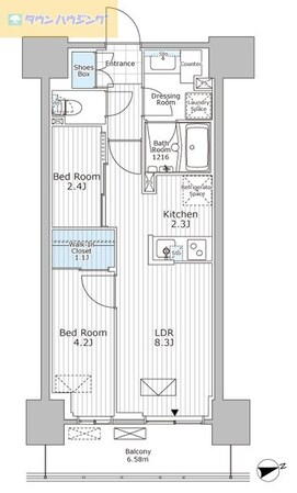 パークアクシス市川の物件間取画像